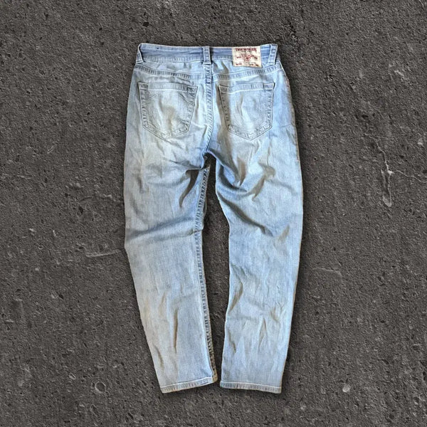 [BUNJANG] True Religion Washed Light Wash Denim Jeans / 32) 트루릴리젼 워싱 연청 데님