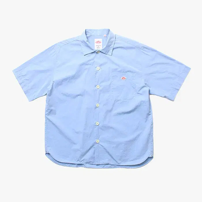 [BUNJANG] DANTON Sky-Blue Half Sleeve Shirt Size 40 / DANTON "Sky-Blue Half Shirts"