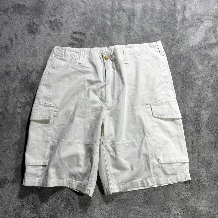 [BUNJANG] Polo Ralph Lauren White Cargo Shorts Size 35 / 폴로랄프로렌 화이트 카고 반바지 35
