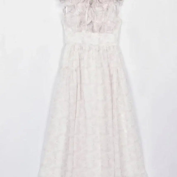 [BUNJANG] Anmille Floral Lace Dress Pink / Anmille 안밀 일브 플라워 레이스 원피스 스나계 핑크