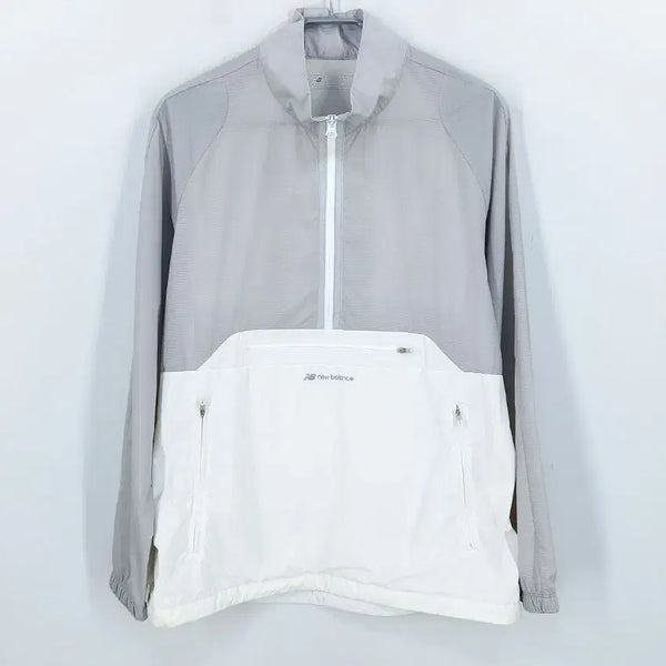 [BUNJANG] New Balance Men's Spring/Summer Windbreaker Long Sleeve T-Shirt Grey 100 / 뉴발란스 남성 춘하 바람막이긴팔티 그레이100 (HU46109)