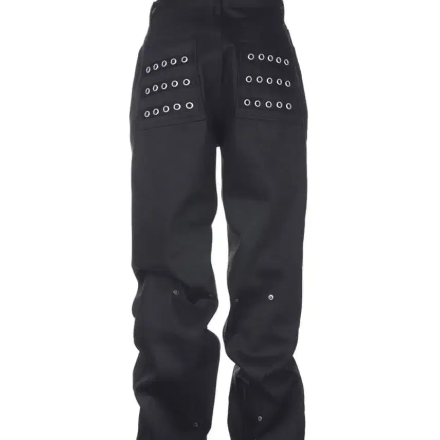 [BUNJANG] BEACCESS Eyelet Button Pants Black Vintage / 비엑세스 아일렛 버튼 팬츠 바지 진 블랙빈티지