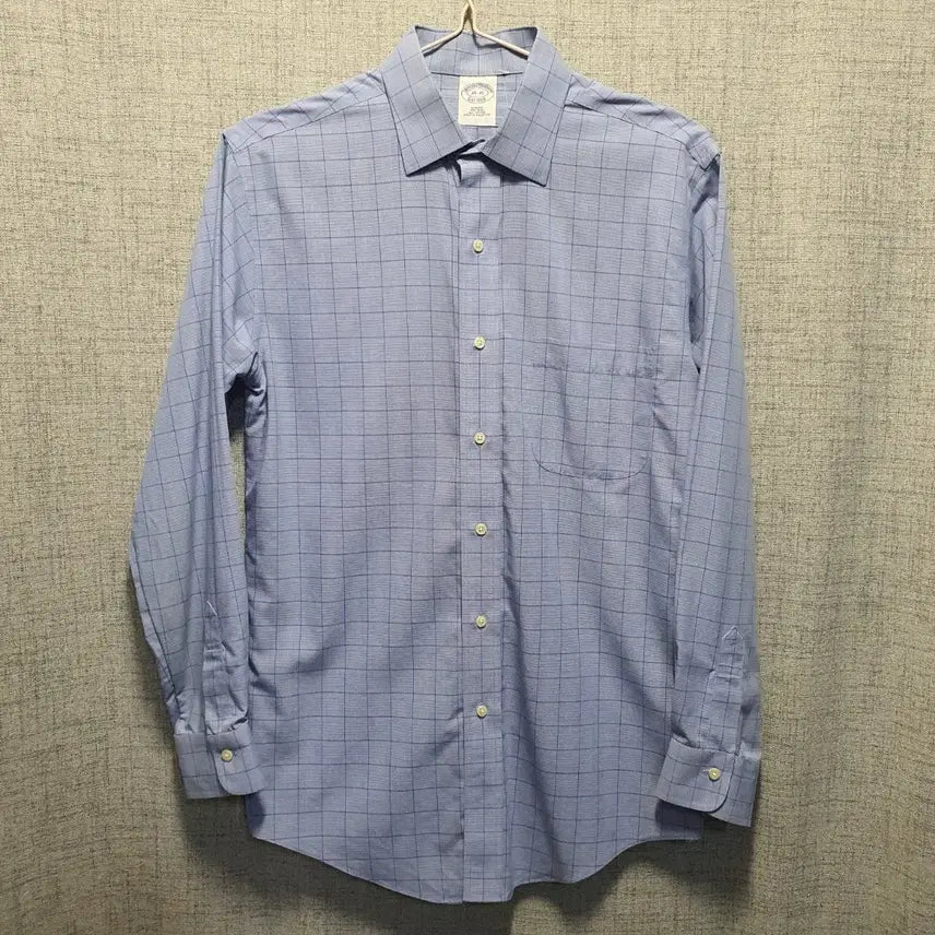 [BUNJANG] Brooks Brothers Men's Check Pocket Shirt Size 15 / 브룩스브라더스 남성 체크 포켓 셔츠 15