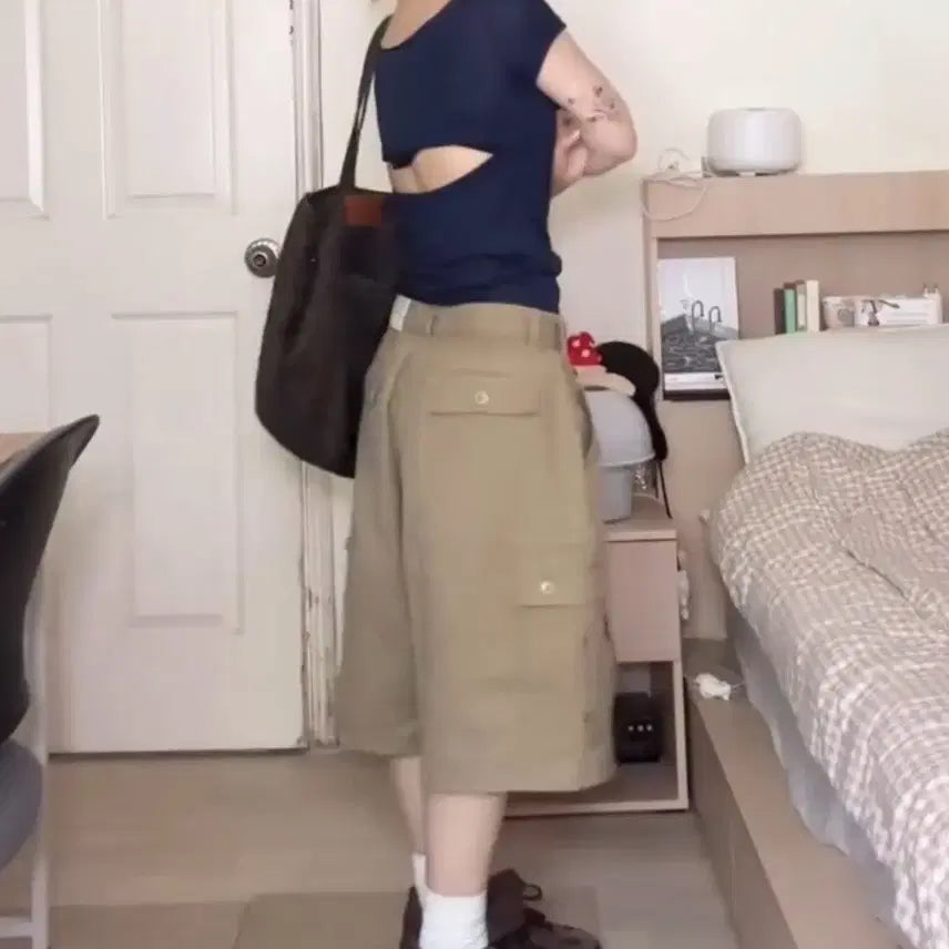 [BUNJANG] Our Cabinet Bermuda Short Sleeve T-shirt Coordi Set / 아워캐비넷 버뮤다, 반팔티 코디세트 (주영님 착용)