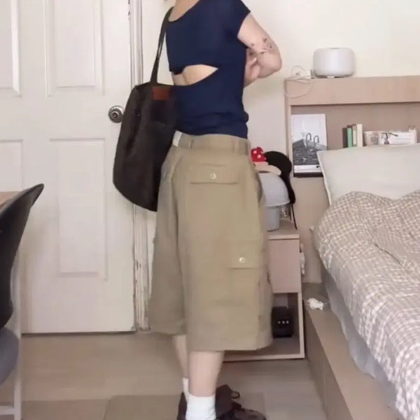 [BUNJANG] Our Cabinet Bermuda Short Sleeve T-shirt Coordi Set / 아워캐비넷 버뮤다, 반팔티 코디세트 (주영님 착용)