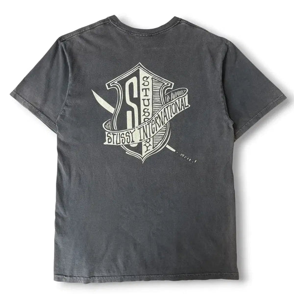 [BUNJANG] Stussy Coat of Arms Pigment Dyed T-Shirt / 스투시 코트 오브 암즈 피그먼트 다이드 티셔츠 M