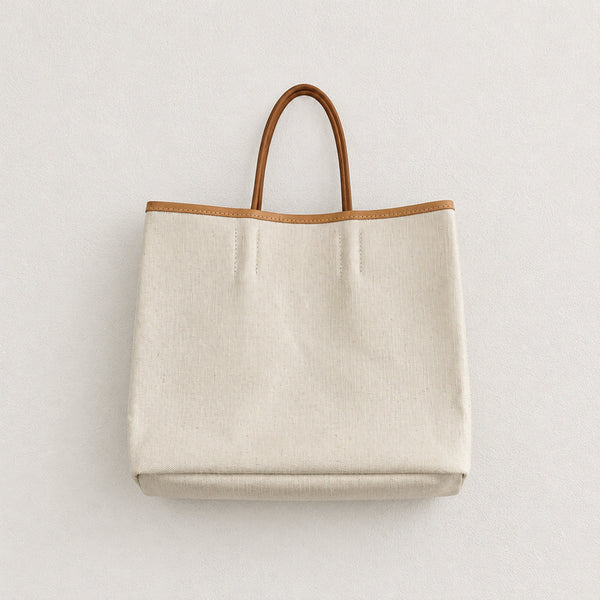 [BUNJANG] AMIACALVA X TOMORROWLAND Leather Strap Canvas Tote Bag / [AMIACALVA X TOMORROWLAND] 레더 스트랩 캔버스 토트백