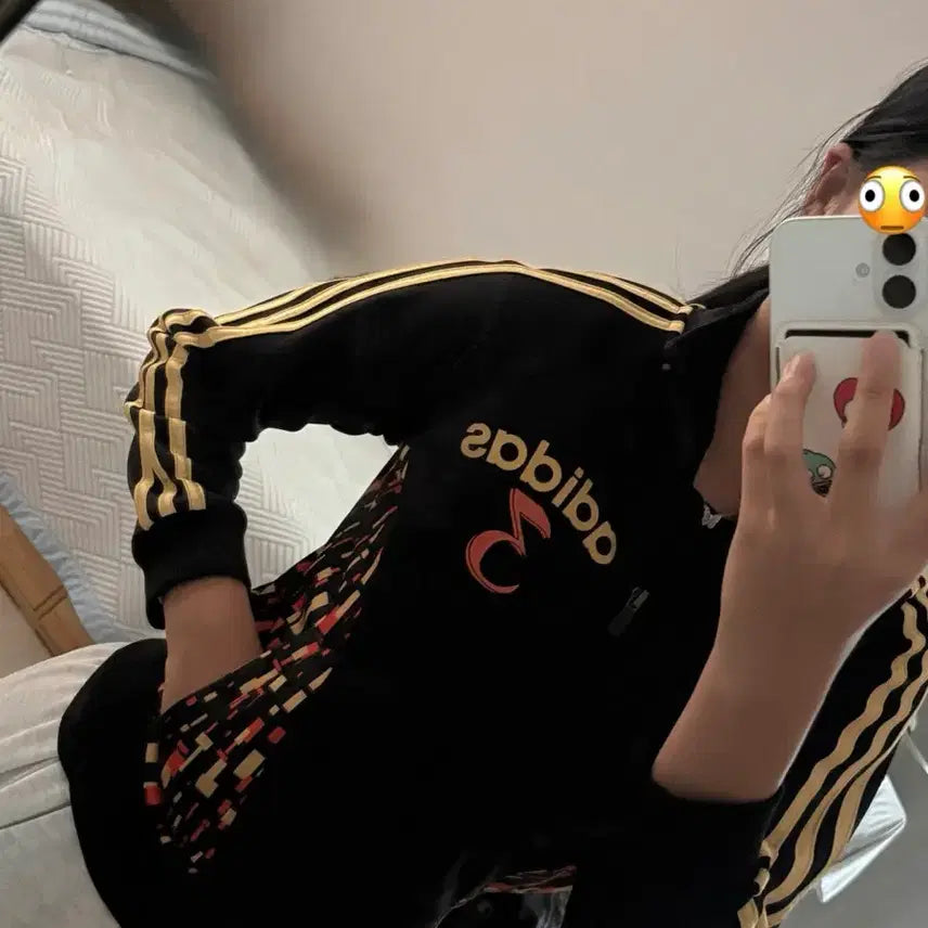 [BUNJANG] Adidas Track Top Black/Gold / 아디다스 트랙탑 검골