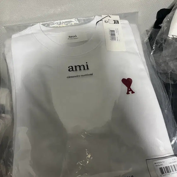 [BUNJANG] Ami Alexandre Mattiussi Heart Logo Short Sleeve T-Shirt White S / (배송비 포함가격) 아미 알렉산드르 마티우시 하트 로고 반팔 티셔츠 화이트 s