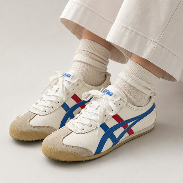 [BUNJANG] Onitsuka Tiger Mexico 66 DL408 White Blue Red Sneakers 245mm / 오니츠카타이거 멕시코66 DL408 화이트 블루레드 245mm