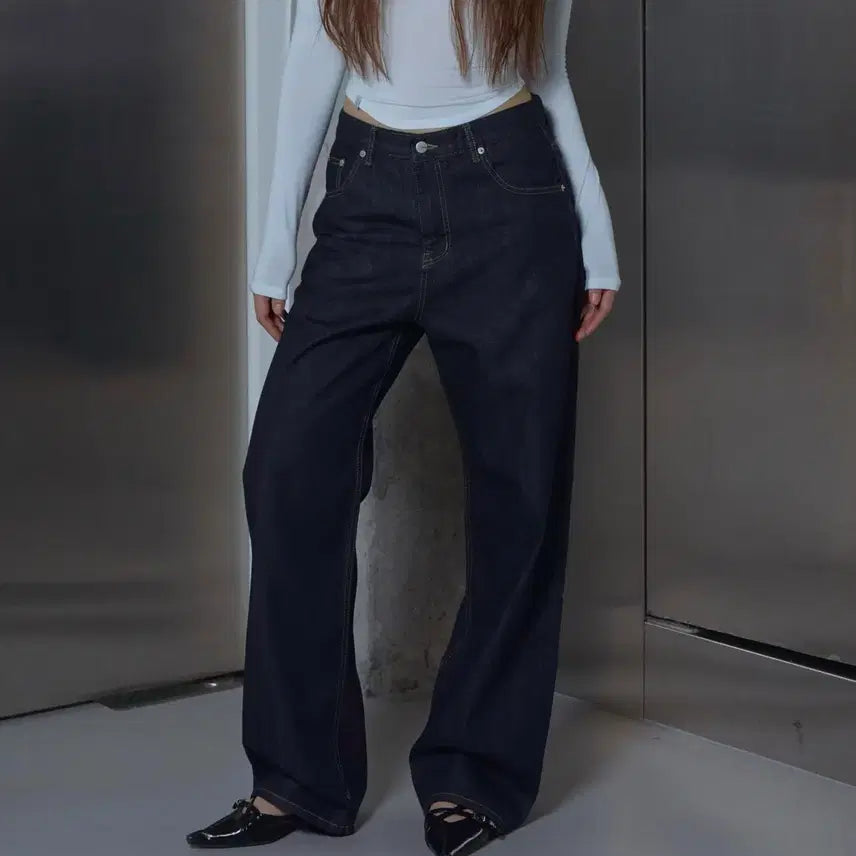 [BUNJANG] KIMSEOUL Classic Raw Denim Jeans Pants / KIMSEOUL킴서울777classic raw jeans 생지데님진팬츠