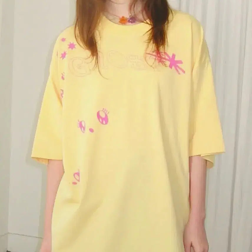[BUNJANG] Nice Ghost Club Yellow Logo Short Sleeve T-Shirt Size S / 나이스고스트클럽 옐로우 로고 반팔 티셔츠 S