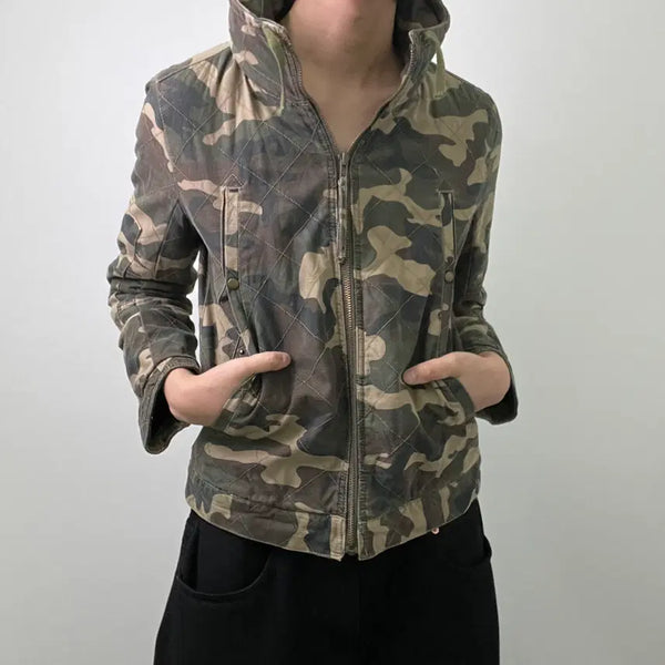 [BUNJANG] Avirex Camouflage Military High-Neck Quilting Jacket M / 아비렉스 카모플라쥬 밀리터리 하이넥 퀄팅 자켓 M
