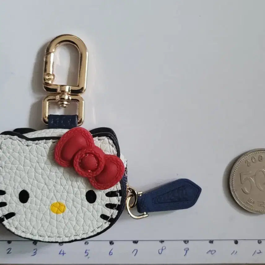 [BUNJANG] Hello Kitty Leather Bag Charm Keychain / 헬로키티 키링 가죽 백참