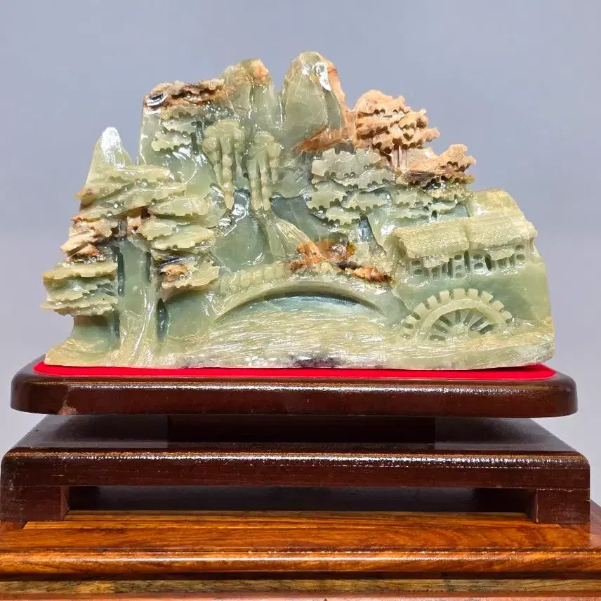 [BUNJANG] Natural Jade Carving Mineral Stone / 26072322 조각이 정교 하고 좋은 기운을 내뿜는 천연 옥 조각 광물 수석 팝니다