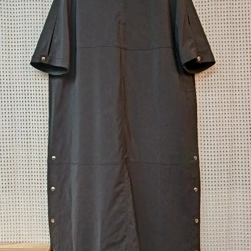 [BUNJANG] Button Detail Long Dress Black / 단추 포인트 롱 원피스 블랙 66