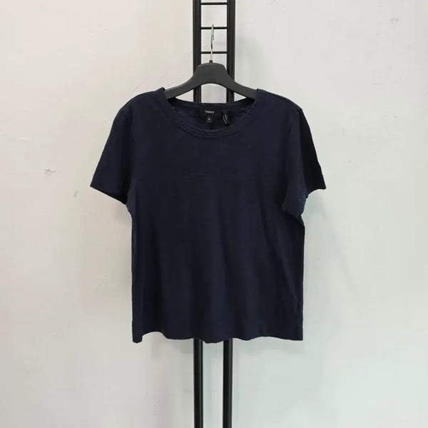 [BUNJANG] Theory Navy Round T-Shirt / 정품 Theory 띠어리 네이비 라운드 티셔츠