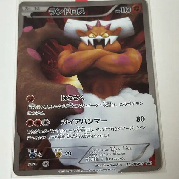 [BUNJANG] Pokemon Card Landorus Promo BW SR / (일판)포켓몬카드 랜드로스 프로모 BW SR