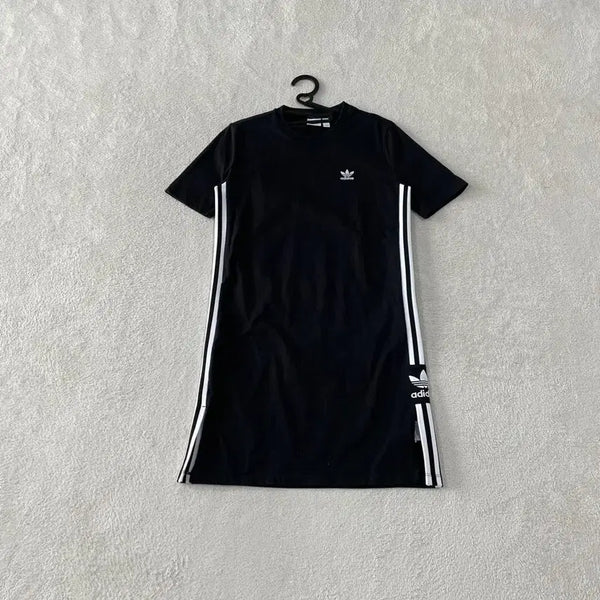 [BUNJANG] Adidas Women's Lock-Up Short Sleeve T-Shirt Dress / S 아디다스 여성 락업 티 드레스 원피스 반팔