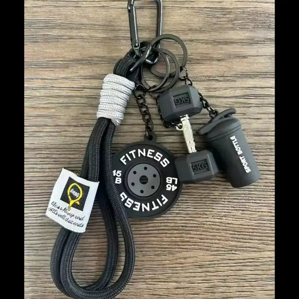 [BUNJANG] Dumbbell & Sports Bottle Keychain Set / 운동 소품 키링 덤벨 스포츠 보틀