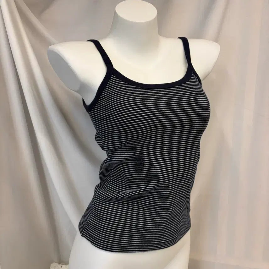 [BUNJANG] Blue Stripe Sleeveless Top / 블루 스트라이프 나시 #csz882