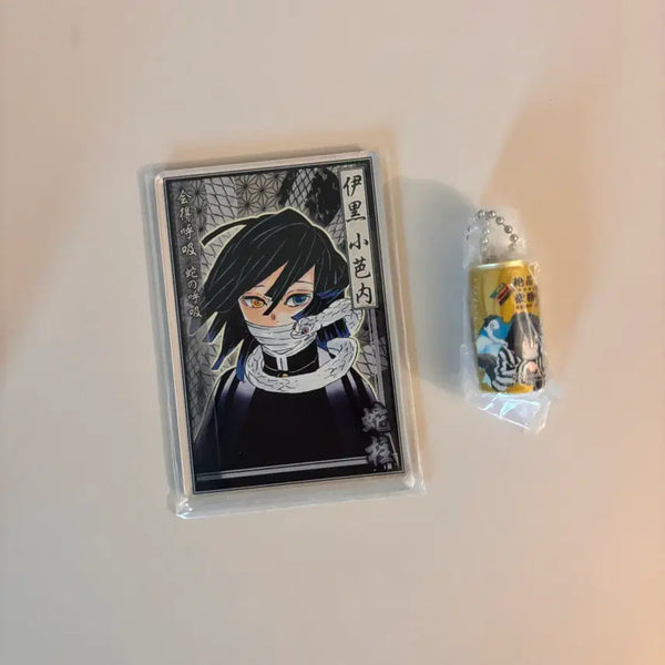 [BUNJANG] Demon Slayer Iguro Obanai Acrylic Card & Canned Coffee Gacha Bundle Set / [일괄] 귀멸의칼날 이구로 스테이터스 아크릴 카드 + 캔커피 가챠