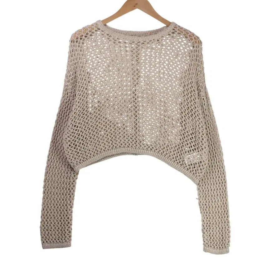 [BUNJANG] Mesh Crop Knit Top / JPN 그물 크롭 니트 [26072306]