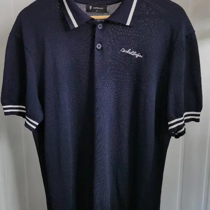 [BUNJANG] Castelbajac Navy Knit Polo Shirt XXL / 까스텔바작 네이비 니트 카라티 XXL