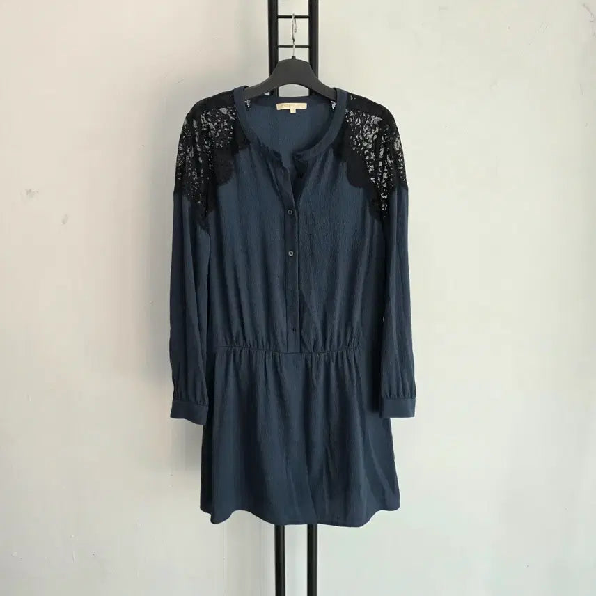 [BUNJANG] Maje Lace Dress Navy / 정품 maje 마쥬 레이스 원피스
