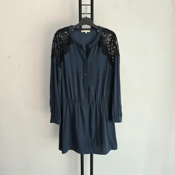 [BUNJANG] Maje Lace Dress Navy / 정품 maje 마쥬 레이스 원피스