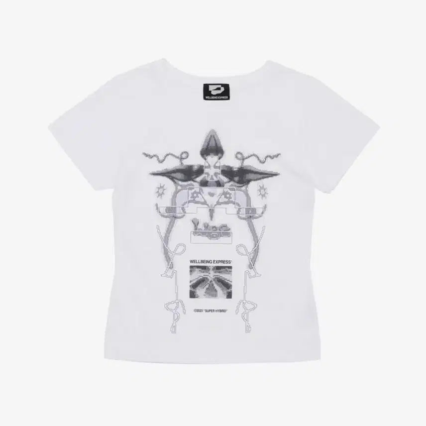 [BUNJANG] Wellbeing Express Digital Tattoo Print T-Shirt White / 웰빙익스프레스 Digital Tattoo Tee 프린팅 반팔 흰색 화이트