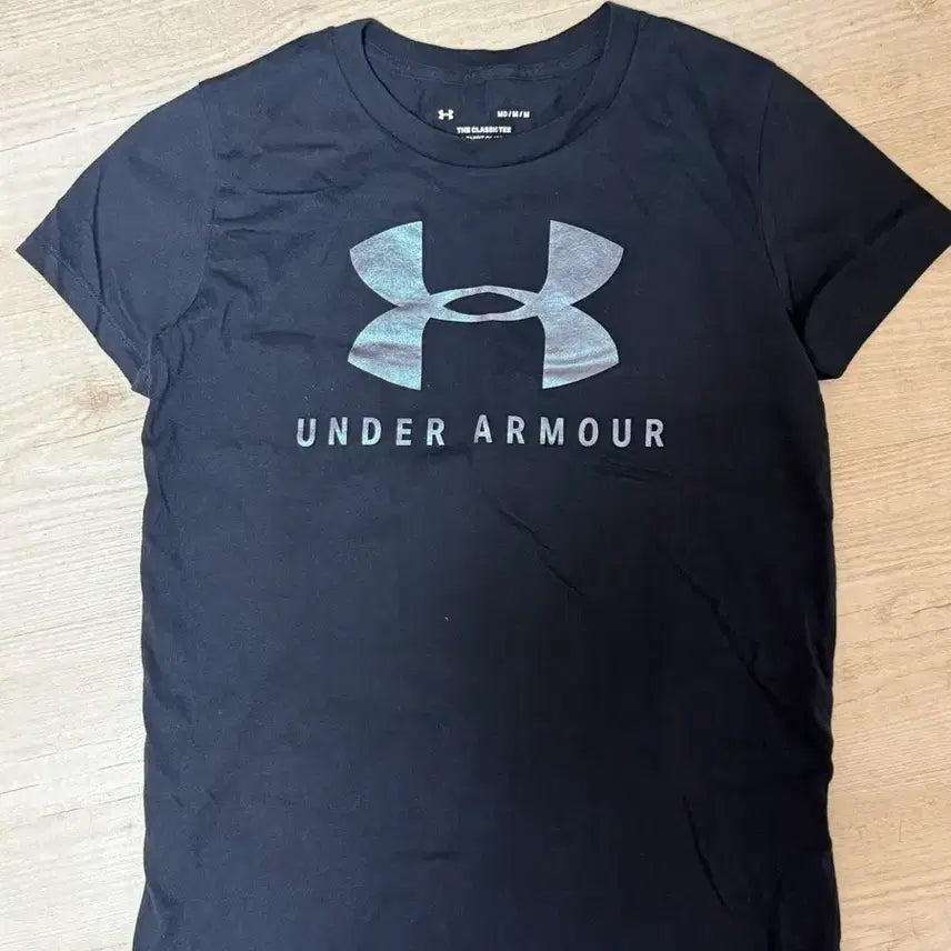 [BUNJANG] Under Armour Logo Short Sleeve T-Shirt Black / 언더아머 로고 반팔 티셔츠 블랙