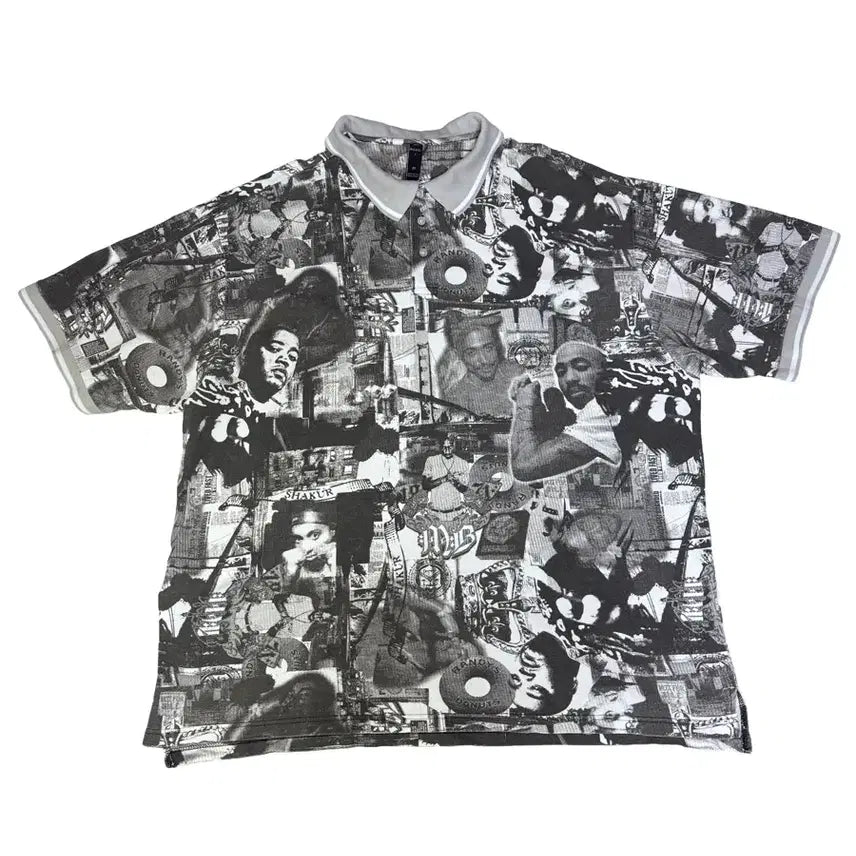 [BUNJANG] Vintage Makaveli 2PAC AOP Karatedo Rap Tee 4XL / 빈티지 투팍 마카벨리 2PAC MAKAVELI AOP 카라 랩티 4XL