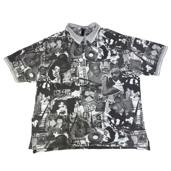 [BUNJANG] Vintage Makaveli 2PAC AOP Karatedo Rap Tee 4XL / 빈티지 투팍 마카벨리 2PAC MAKAVELI AOP 카라 랩티 4XL
