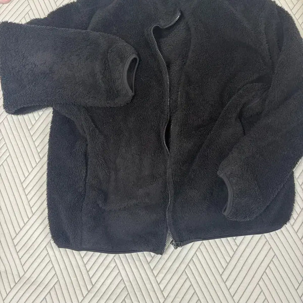 [BUNJANG] Uniqlo Fleece Zip-Up Jacket Black / 유니클로 후리스 집업 블랙