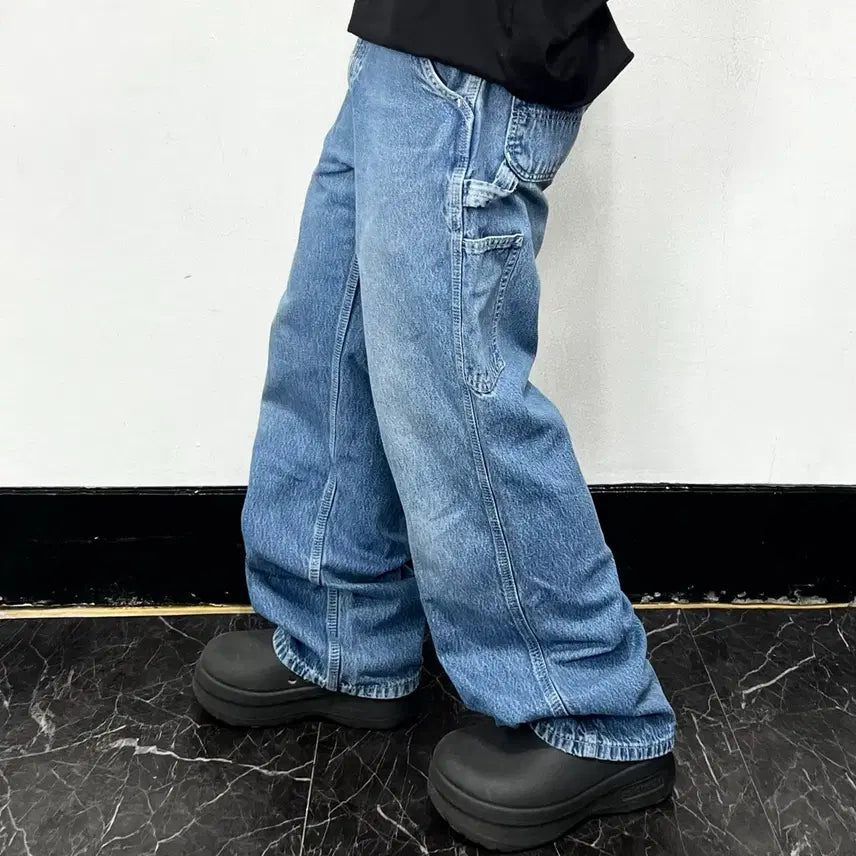 [BUNJANG] Carhartt B13 DST Carpenter Cargo Work Denim Pants / 칼하트 B13 DST 카펜터 카고 워크 데님 팬츠