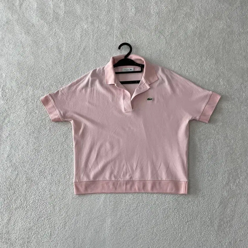 [BUNJANG] Lacoste Women's Relaxed Fit Short Sleeve Polo Shirt - Pink (S) / S 라코스테 여성 신형 릴렉스핏 반팔카라티
