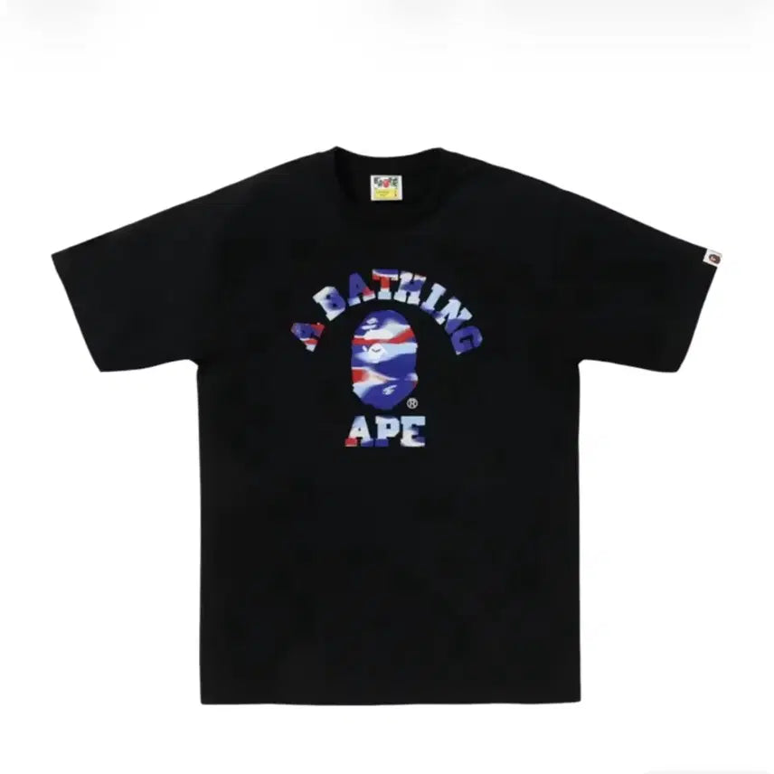 [BUNJANG] BAPE Screen Camo College T-Shirt Black Blue / 베이프 스크린 카모 컬리지 티셔츠 블랙 블루