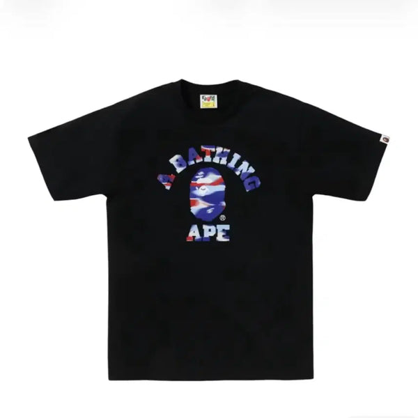 [BUNJANG] BAPE Screen Camo College T-Shirt Black Blue / 베이프 스크린 카모 컬리지 티셔츠 블랙 블루