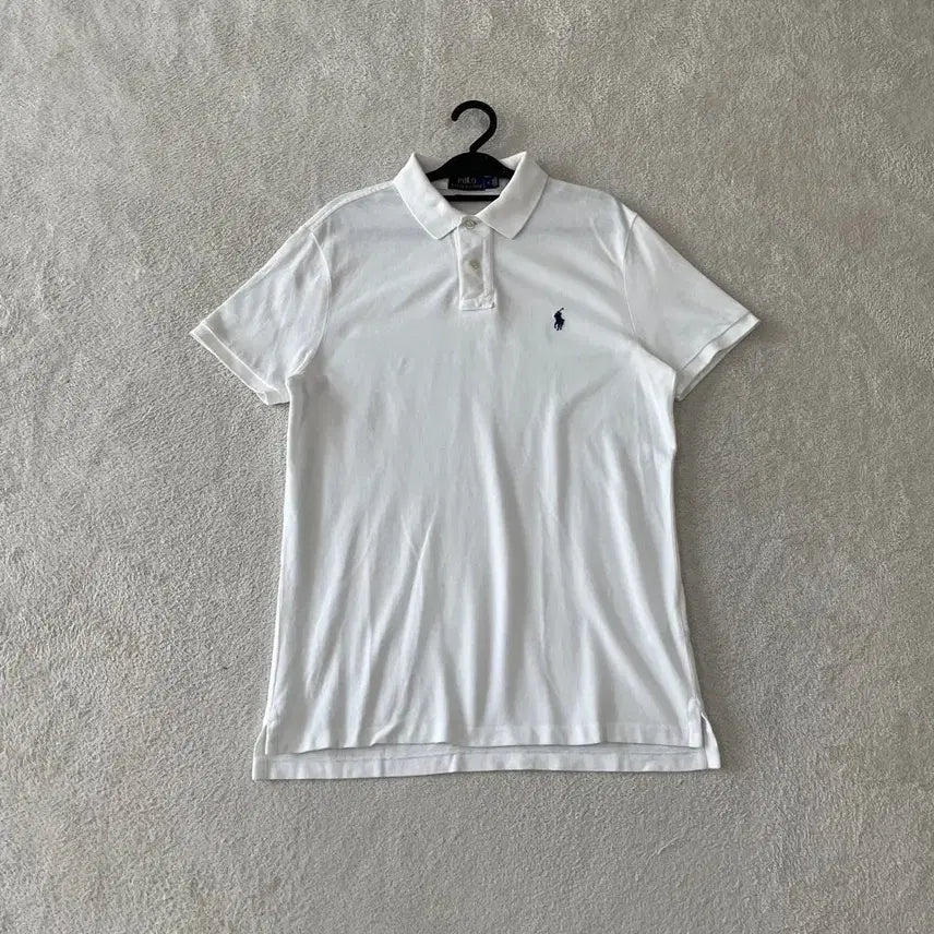 [BUNJANG] Polo Ralph Lauren Custom Slim Fit White Short Sleeve Polo Shirt / M 폴로 커스텀슬림핏 화이트 반팔카라티