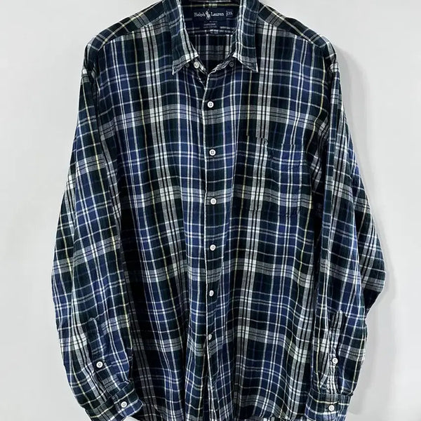 [BUNJANG] Polo Ralph Lauren Malory Black Watch Shirt XL / 폴로 말로위 블랙워치 셔츠 (va.22)