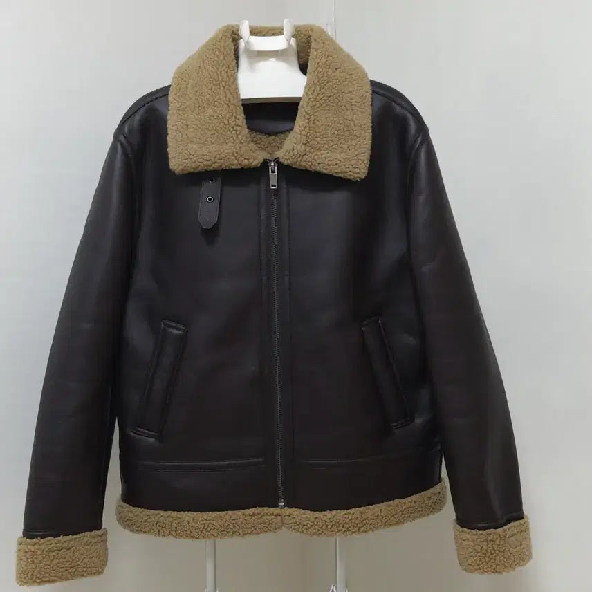 [BUNJANG] Brannwood Genuine Faux Leather Men's Mustang Jacket (Size 105) / 무스탕/브랜우드/합성가죽/25년산/깨끗한/정품/남성105
