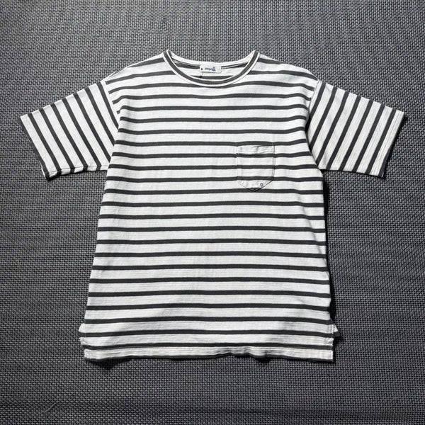 [BUNJANG] 45R Cotton Striped Short Sleeve T-Shirt / 45R 반팔