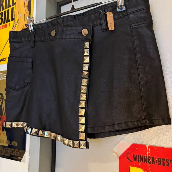 [BUNJANG] Vintage Studded Coated Skirt / vintage 스터드 코팅 스커트