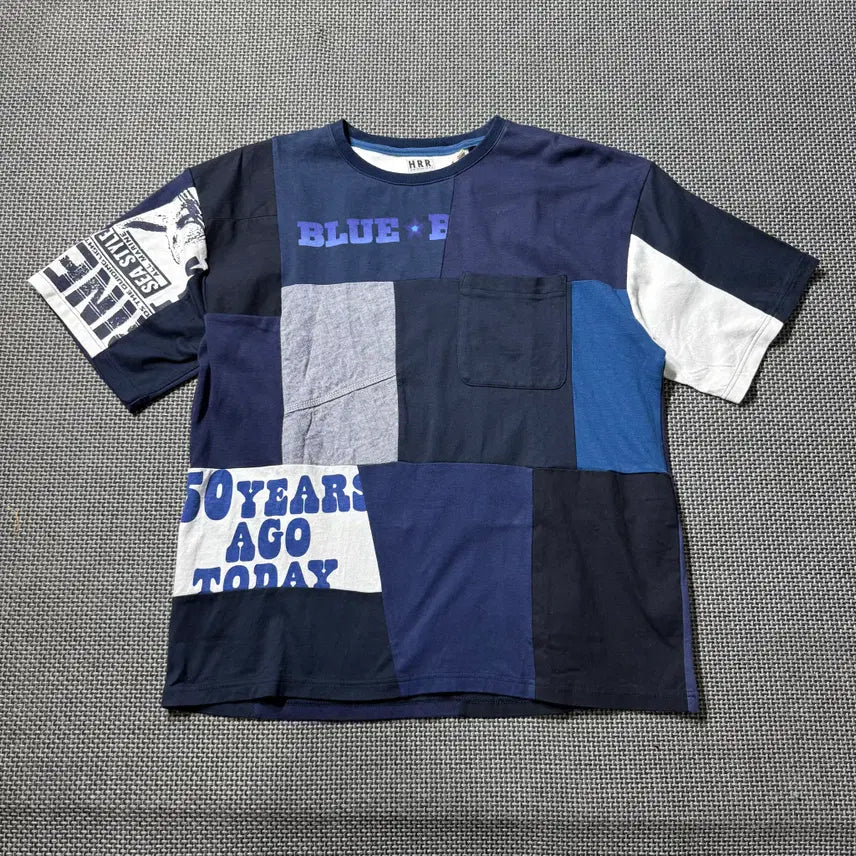 [BUNJANG] HR Market Short Sleeve T-Shirt Navy Pattern / Hr Maeket 반팔