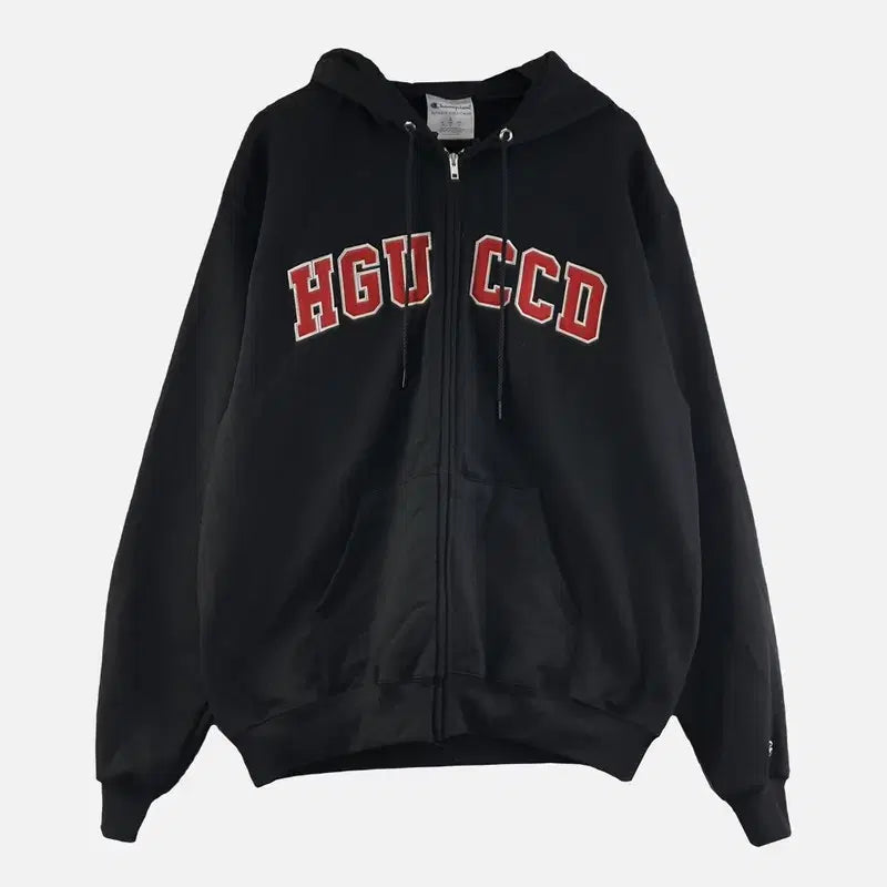 [BUNJANG] Champion Black Full-Zip Hoodie XXL / 챔피온 블랙 남자 후드 집업 XXL N8134