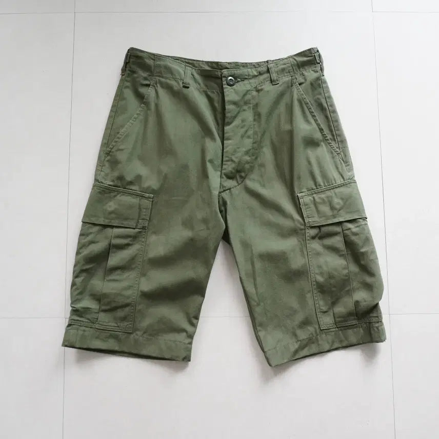[BUNJANG] Original 1967 US Military 3rd Gen Poplin Tropical Shorts (Custom Reform) / [오리지널 67년산] 미군 3세대 포플린 정품 쇼츠 S-S