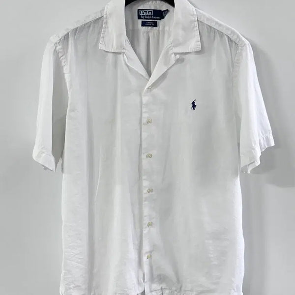 [BUNJANG] Polo Ralph Lauren White KORUM Short Sleeve Shirt / 폴로 화이트 커럼 반소매 셔츠 (va.76)