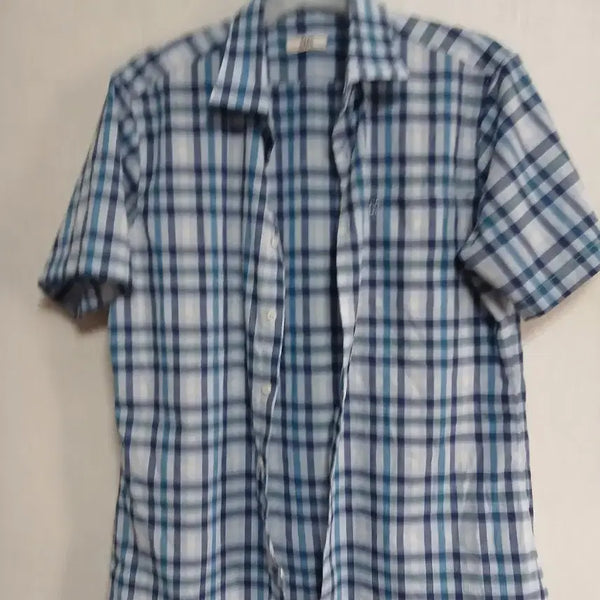 [BUNJANG] Daks Check Pattern Short Sleeve Shirt Size 105 / 닥스체크 반팔 셔츠 105