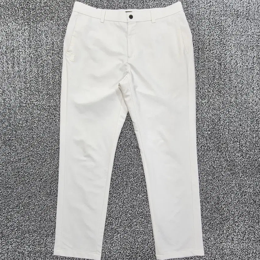 [BUNJANG] Vintage Wide Angle Men's White Golf Pants (Spandex) / 빈티지9. 와이드앵글 남성 화이트 골프 팬츠 스판 바지